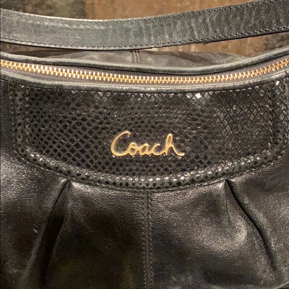 Black Coach bag/wallet set w/ addt shoulder strap - Picture 2 of 16